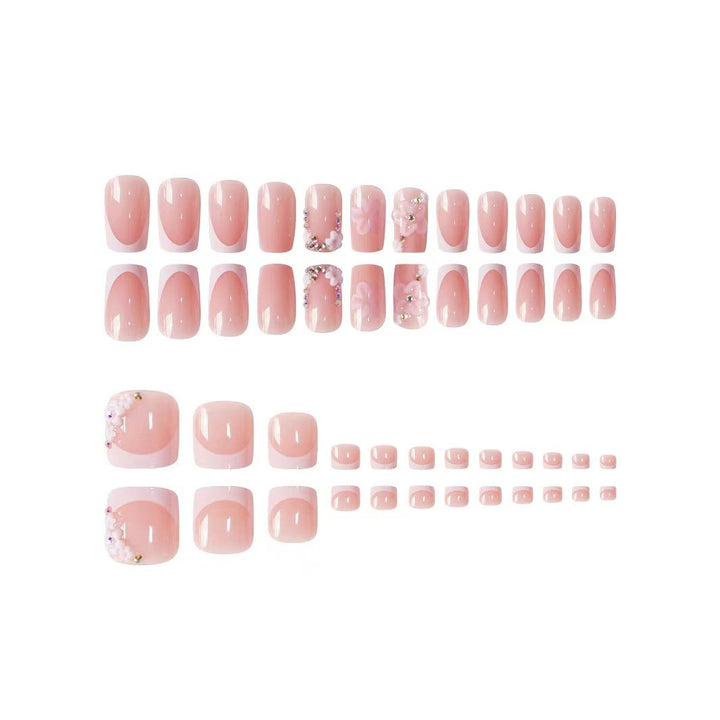 Decorative Floral Press-On Nail Extensions Stornfield