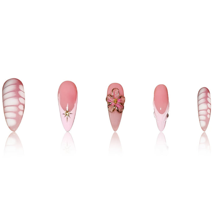 Decorative Floral Art Press-On Nails Stornfield