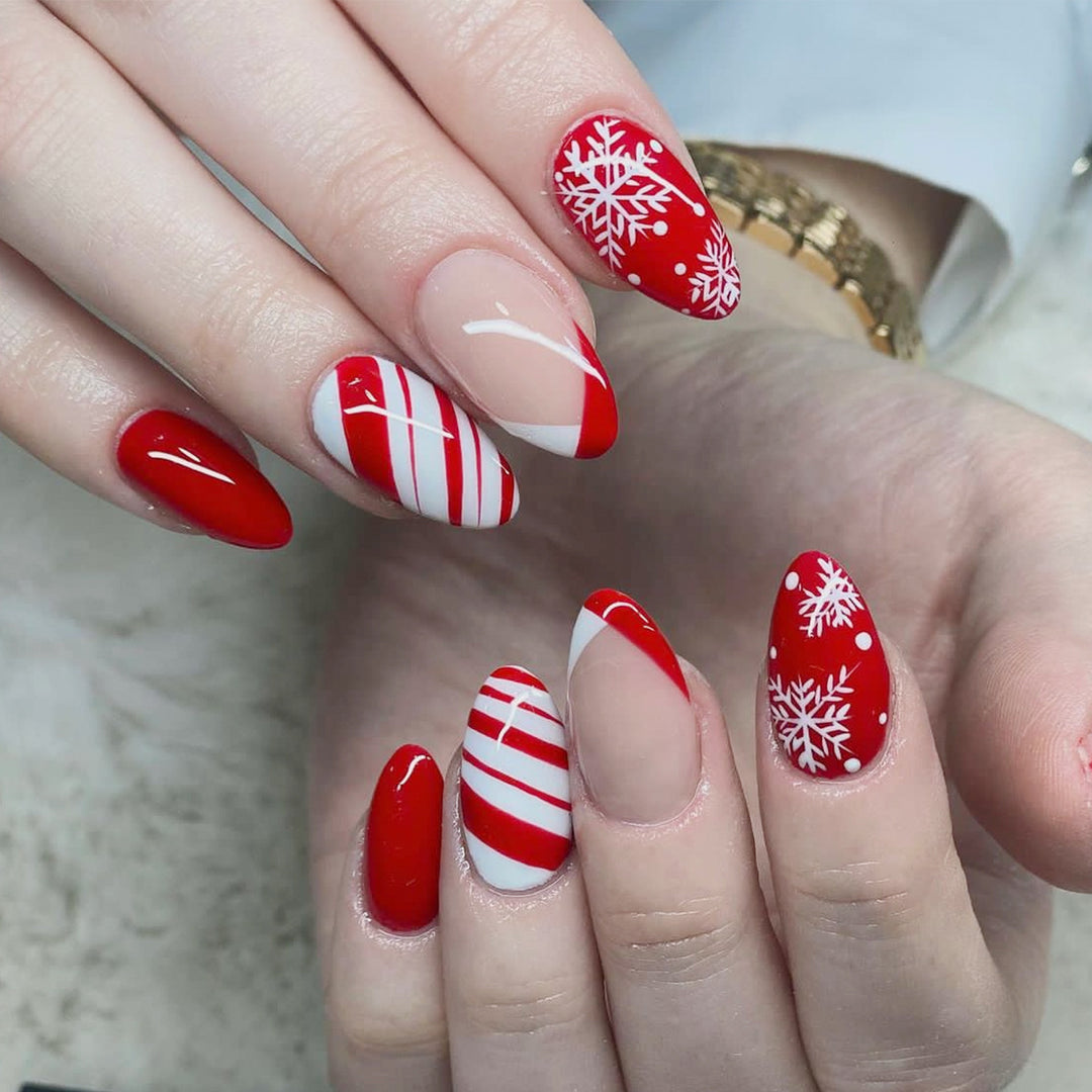 Holiday-Inspired Acrylic Nail Art Stornfield