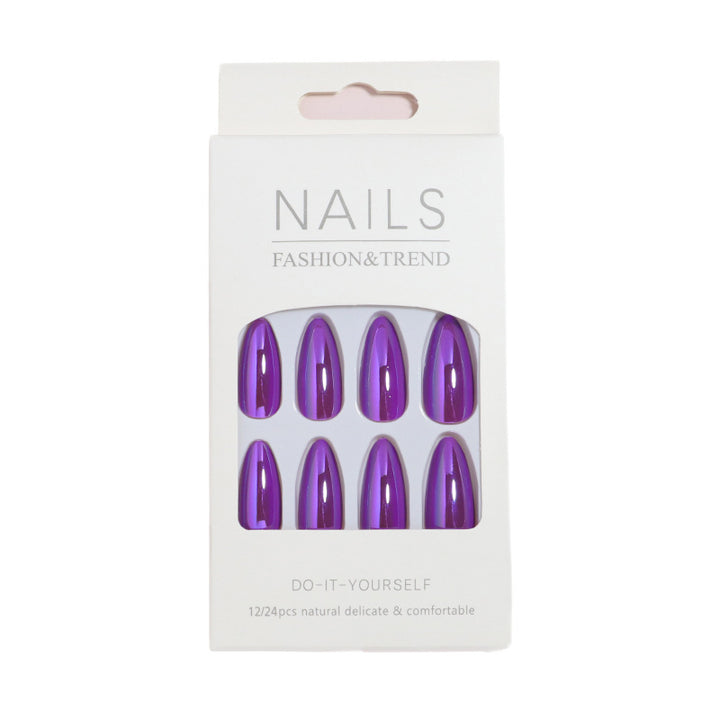Glossy Press-On Nails Set with Iridescent Finish Stornfield