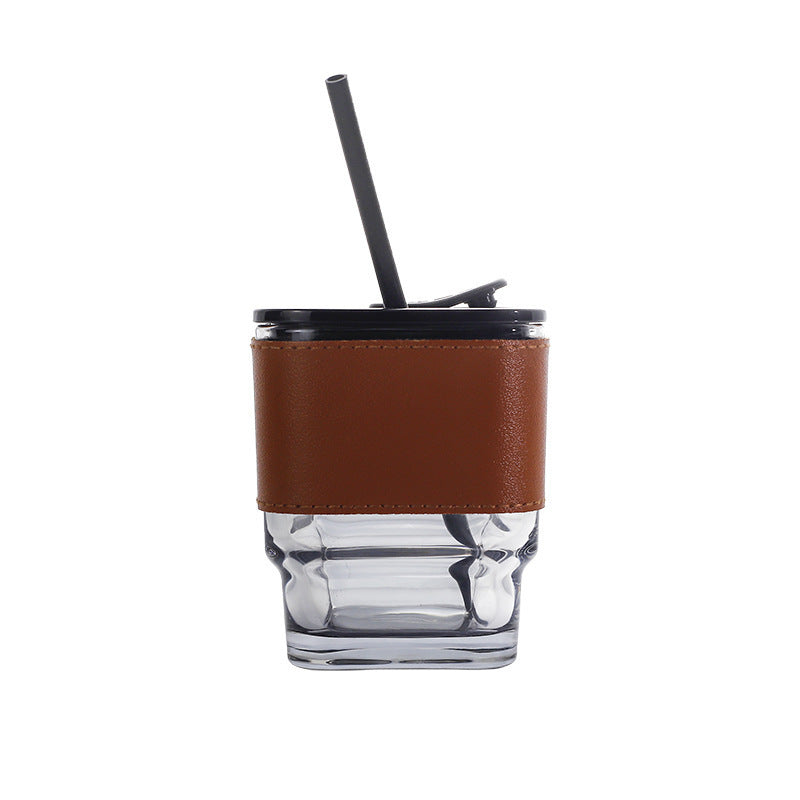 Women's trendy drinking cup with high-quality leather cover Stornfield