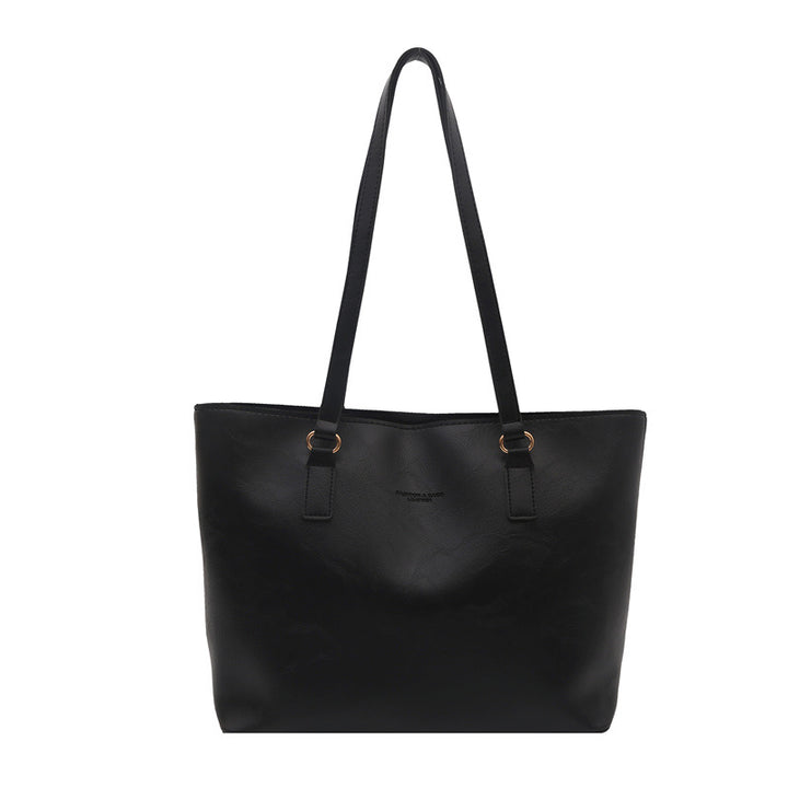 Classic Vegan Leather Shoulder Tote Bag