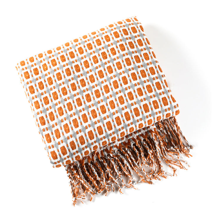 Geometric Patterned Throw Blanket