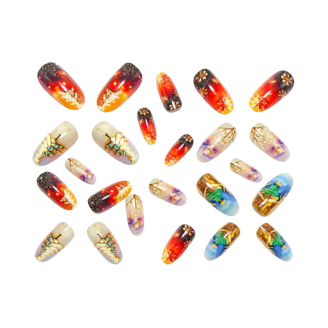 Artificial Nails in Creative Christmas Design Stornfield