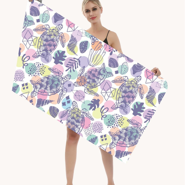 Multifunctional beach towel in creative mandala design Stornfield