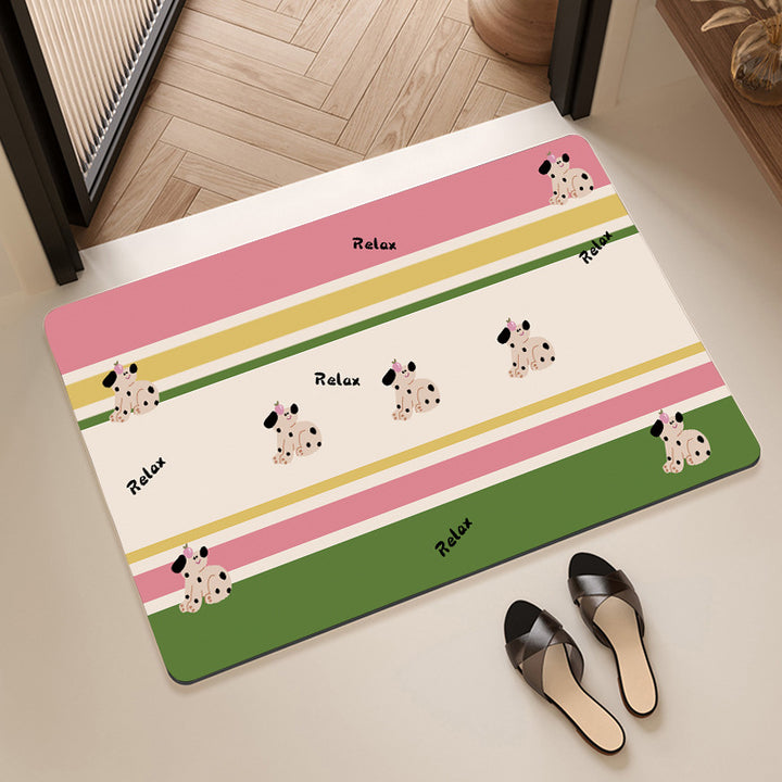 Floral Design Cotton Bath Mat Stornfield