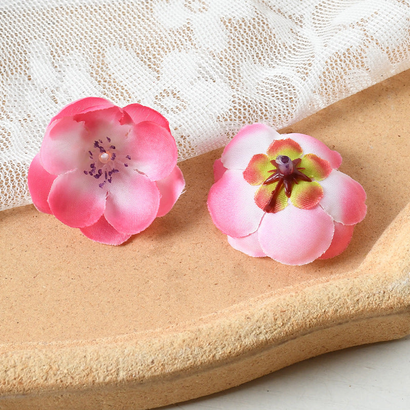 Elegant Fabric Floral Hair Clip Set