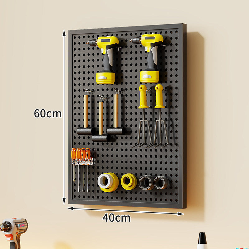 Large Rectangle Wall-Mounted Perforated Metal Pegboard Tool Storage Panel
