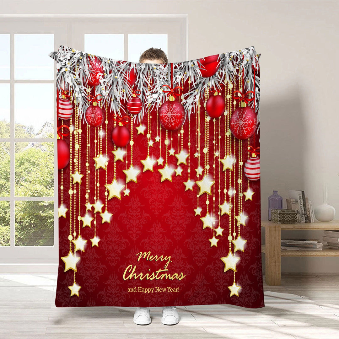 Holiday-Themed Fleece Throw Blanket