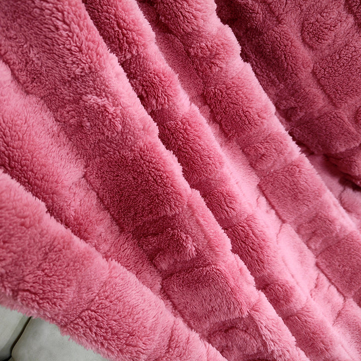 Ladies Cozy Microfiber Quick Change Blanket in Modern Checkered Pattern Stornfield