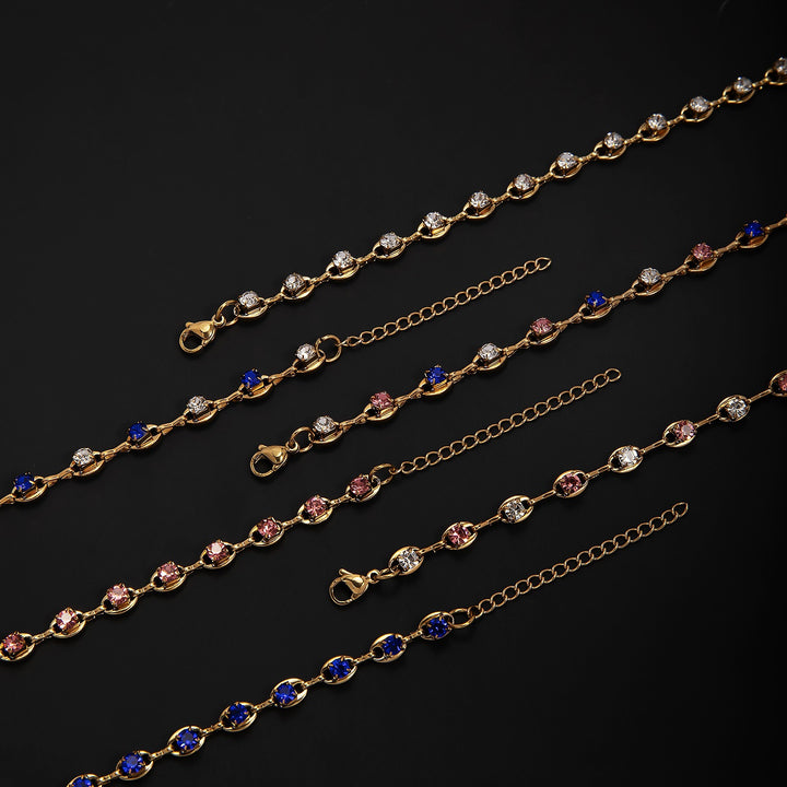 Elegant Gemstone Accent Link Bracelet Stornfield