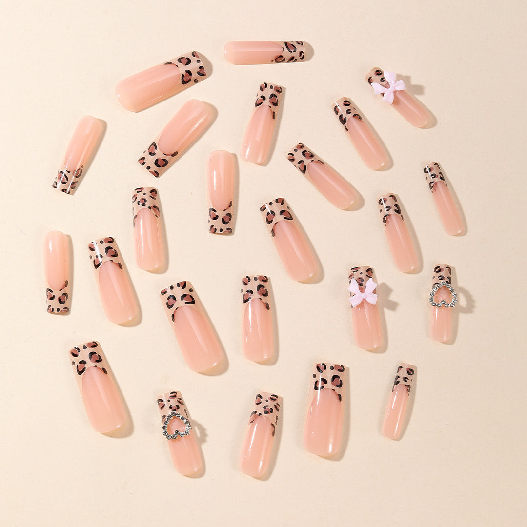 Leopard Print Acrylic Nail Art Extensions Stornfield