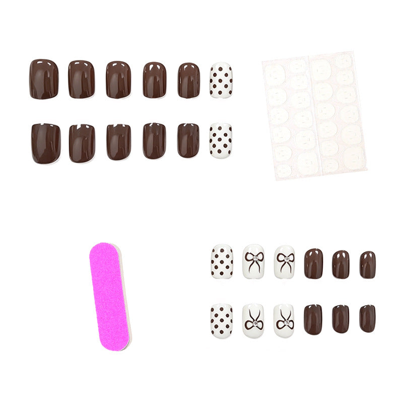 Elegant Bow-Themed Nail Art Set Stornfield