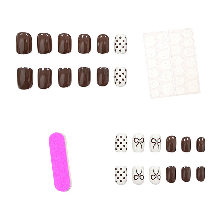 Elegant Bow-Themed Nail Art Set Stornfield