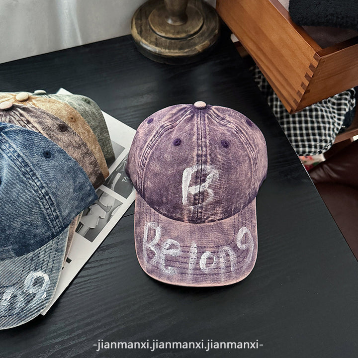 Women's Distressed Denim Adjustable Baseball Cap Stornfield