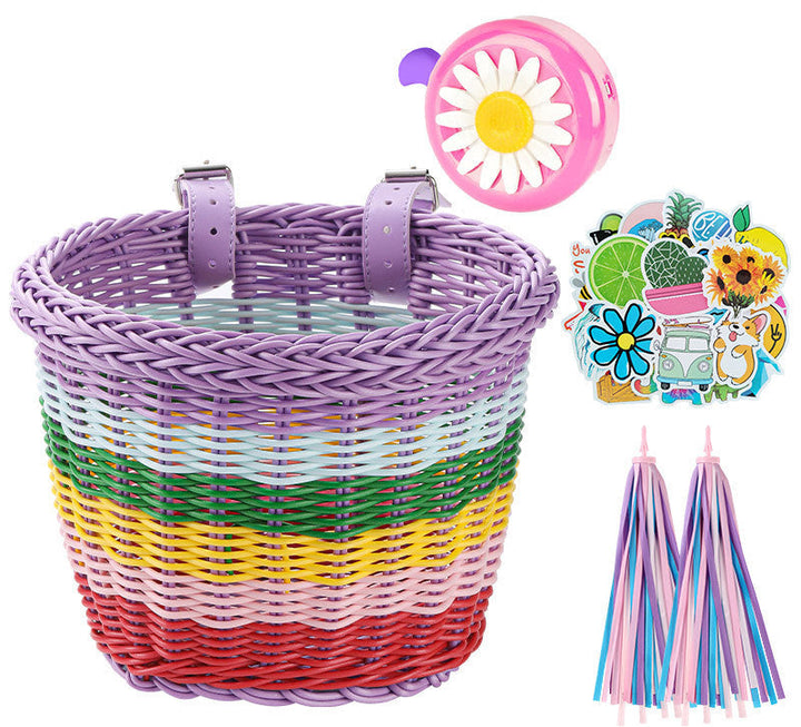 Decorative Woven Bicycle Storage Basket Stornfield