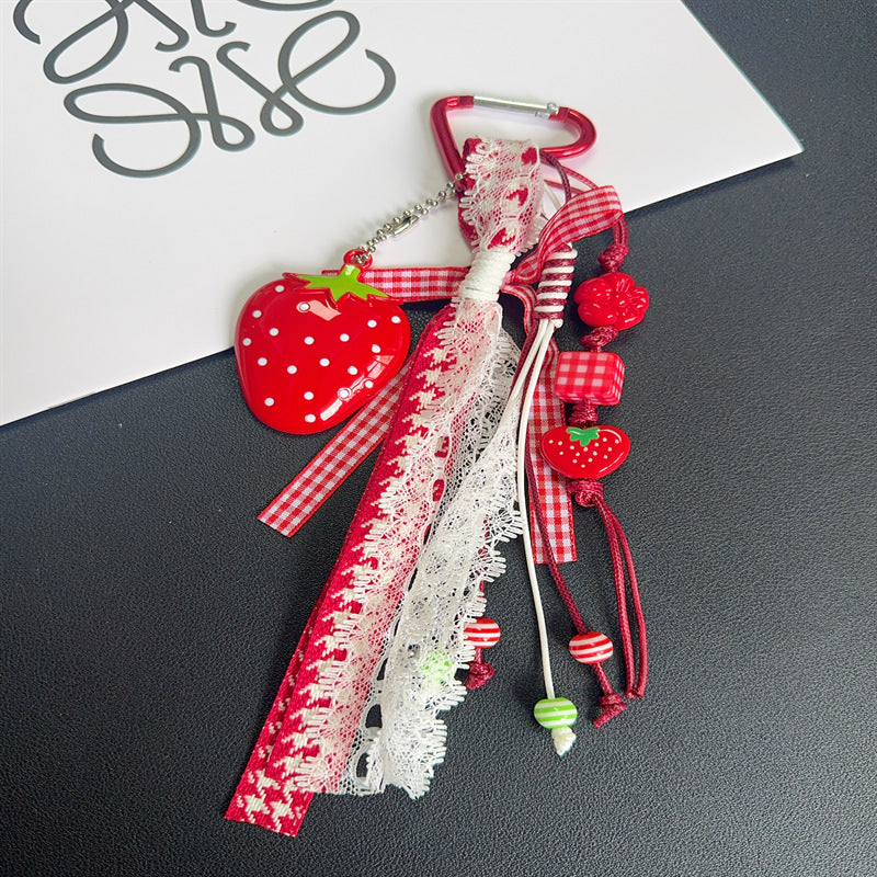 Decorative Strawberry-Themed Keychain Stornfield