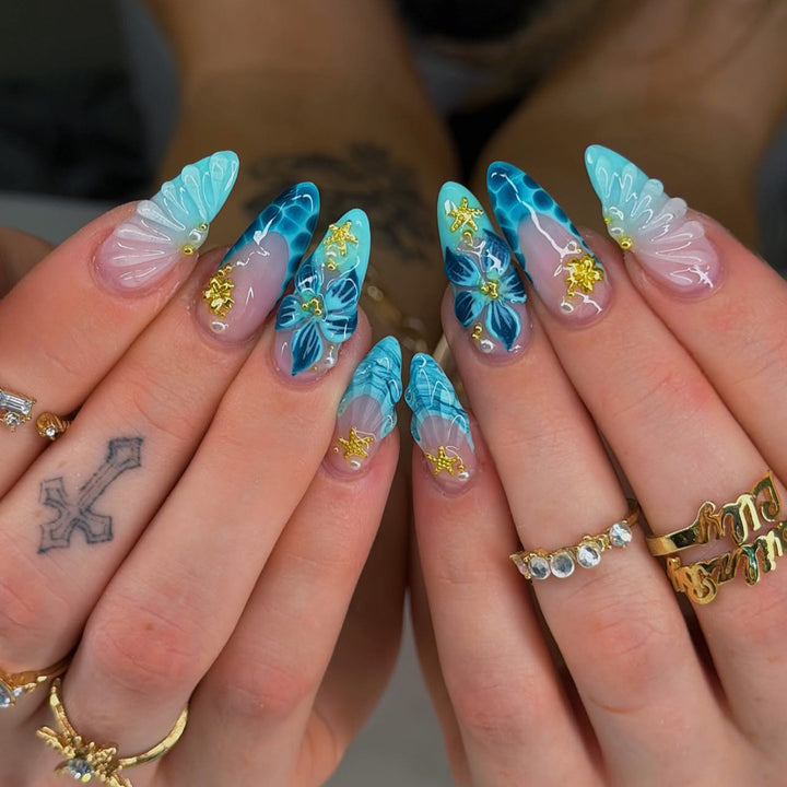Detailed Artistic Nail Design Set
