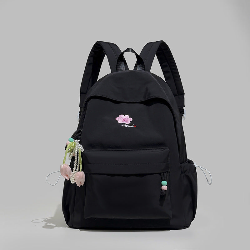 Elegant Floral Embellished Backpack Stornfield