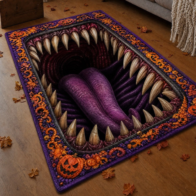 3D Serpent Design Area Rug for Home Decor