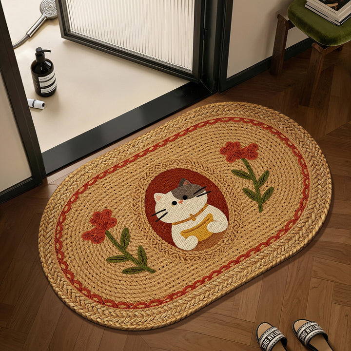 Decorative Pumpkin-Themed Area Mat