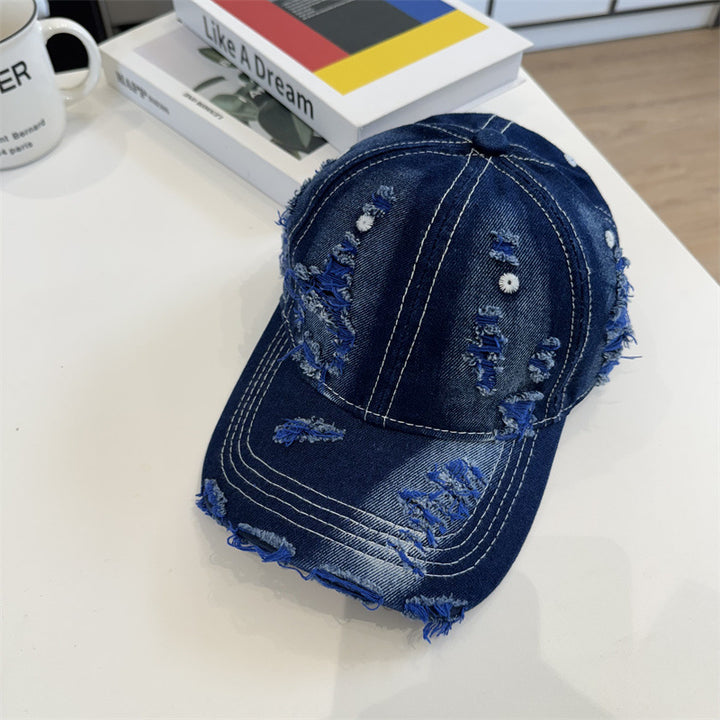 Women's Distressed Denim Baseball Cap Stornfield