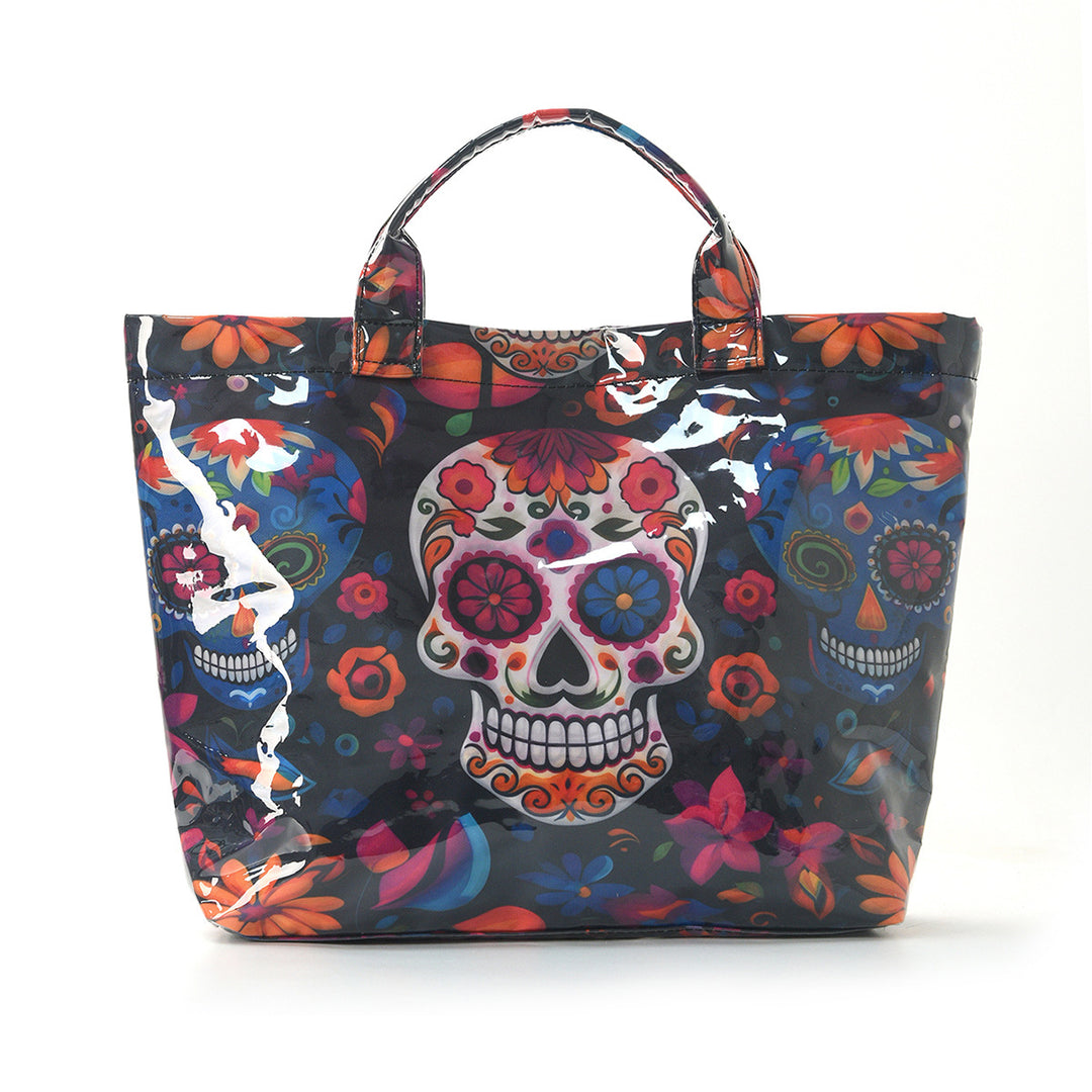 Beach bag with colorful check pattern and water-repellent coating Stornfield