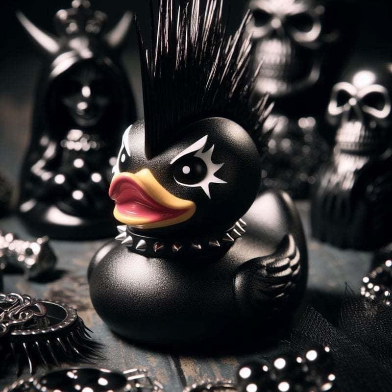 Decorative rubber duck with stylish haircut Stornfield