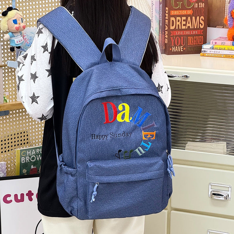 Stylish Star-Embellished Corduroy Backpack Stornfield