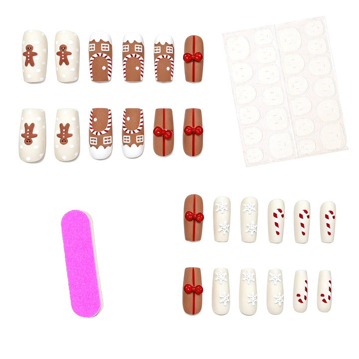Festive Gingerbread Nail Art Stornfield