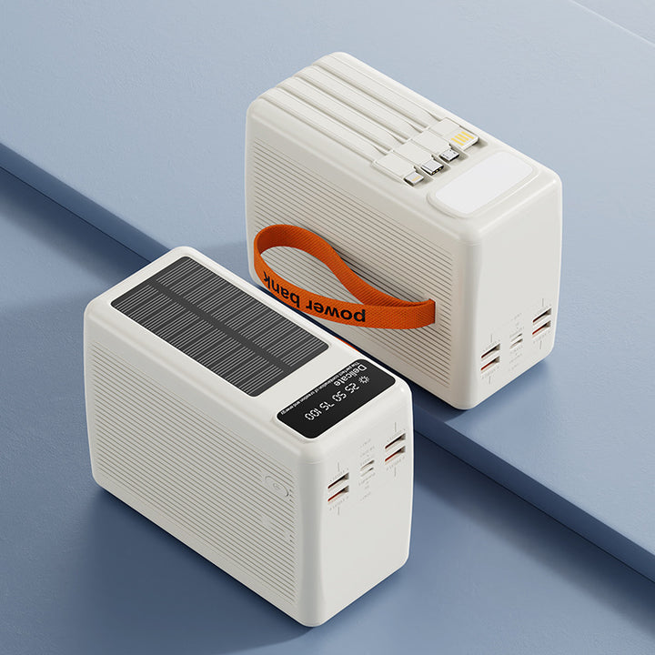 Solar Power Bank with Multifunctional USB Connections and Digital Charge Level Indicator Stornfield