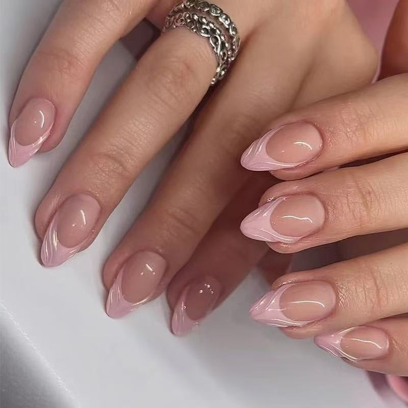 Elegant Nail Tips with French Design Stornfield