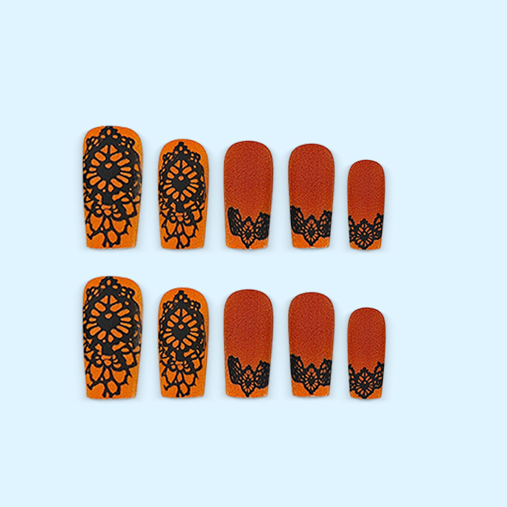 Artificial nails with floral tips pattern Stornfield