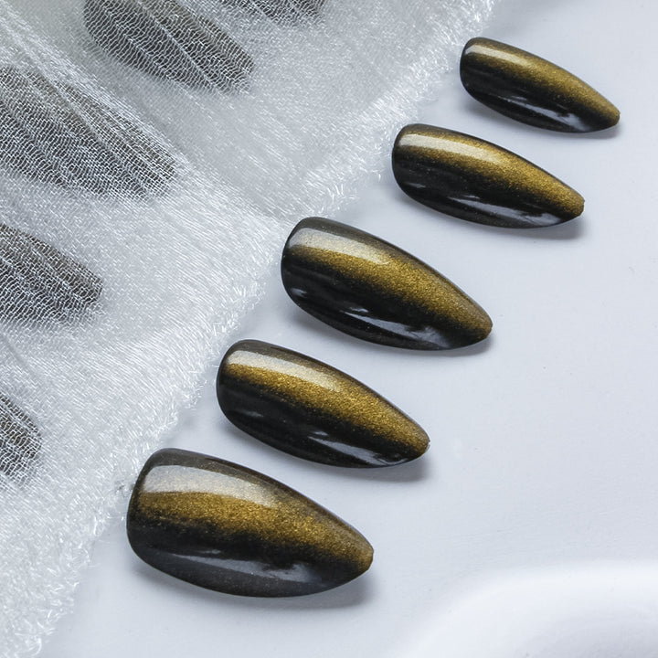 Premium Glossy Almond-Shaped Press-On Nails Stornfield