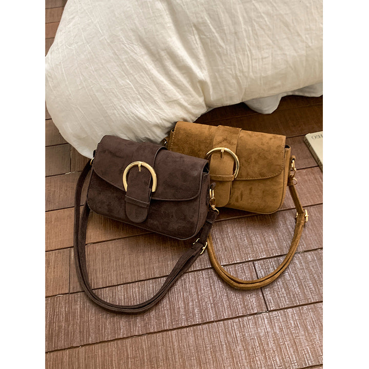 Elegant Suede Crossbody Purse