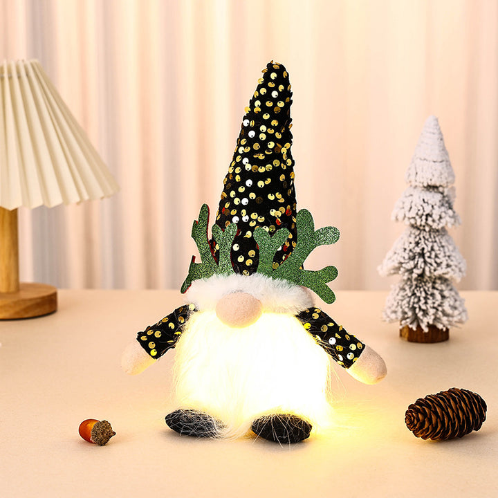 Decorative Christmas gnome figure with LED lighting Stornfield