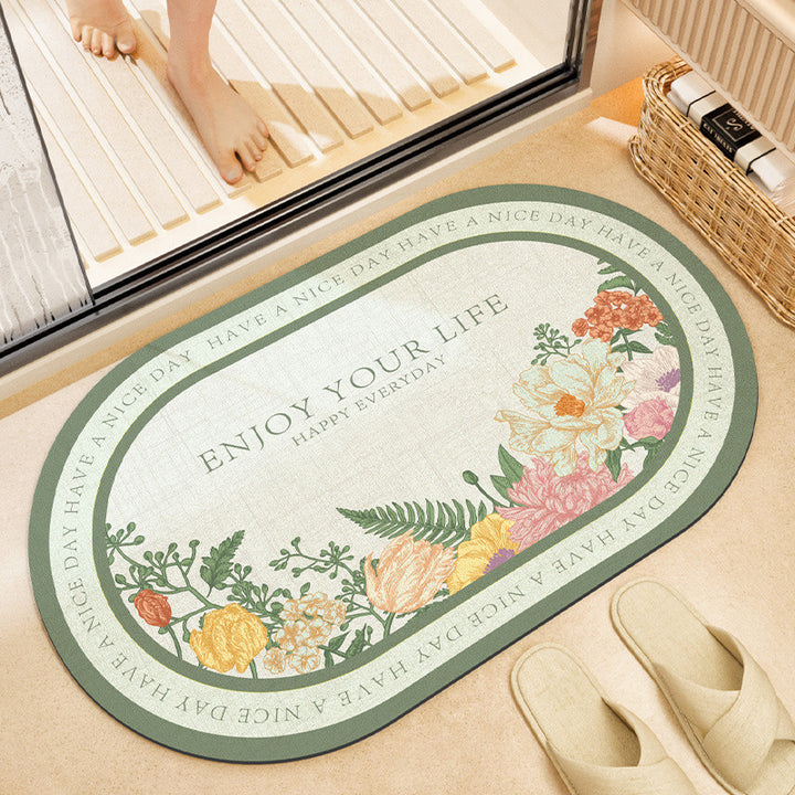 Stylish Floral Bath Mat