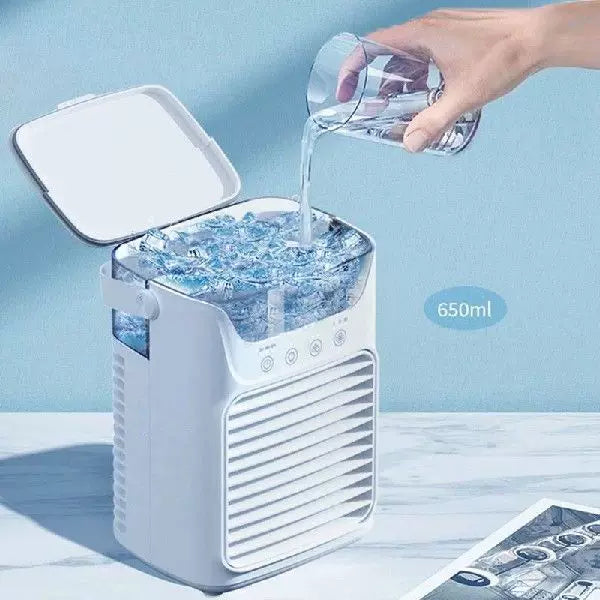 Unisex One Size USB Desktop Evaporative Cooler Humidifier with Top Fill Water Tank Adjustable Louvers and Touch Controls Stornfield