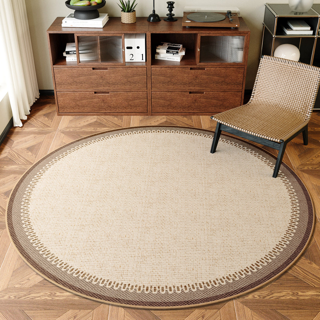 Textured Round Area Rug