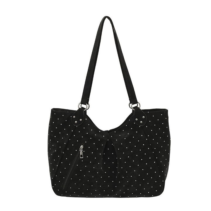 Polka Dot Pattern Shoulder Tote Bag