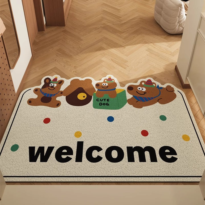 Cartoon-Themed Welcome Mat for Indoor Home Display