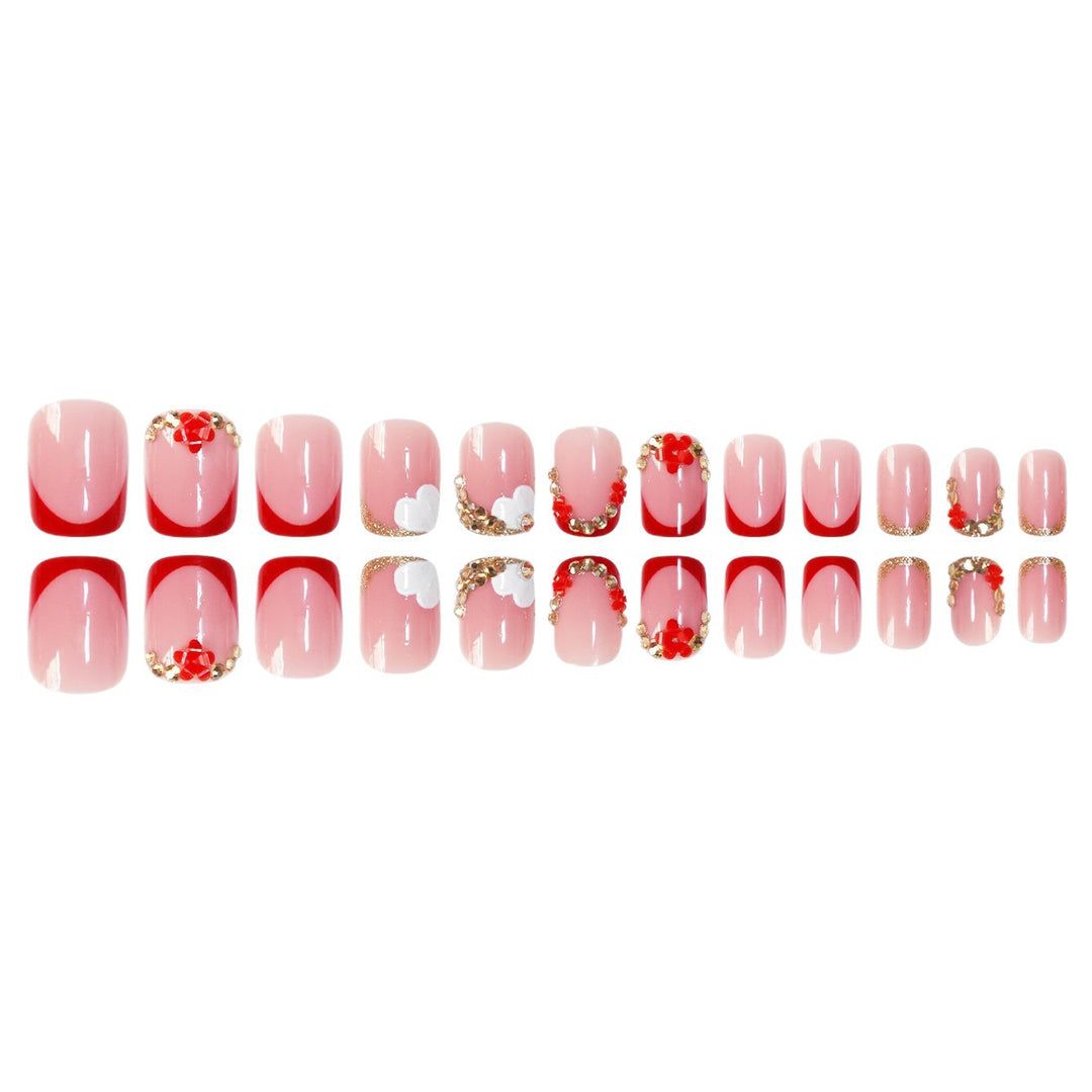 Elegant Floral Press-On Nail Art Set Stornfield