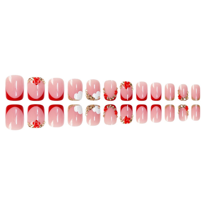 Elegant Floral Press-On Nail Art Set Stornfield