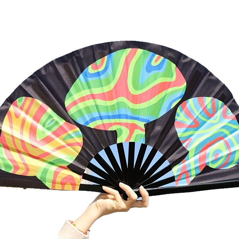 Ladies Fan with Colorful Motif Stornfield