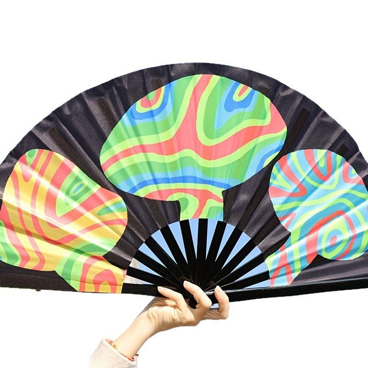 Ladies Fan with Colorful Motif Stornfield