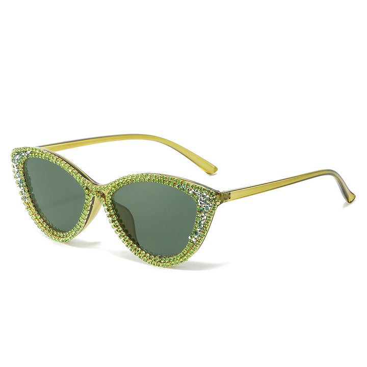 Glamorous Rhinestone-Embellished Cat-Eye Sunglasses Stornfield