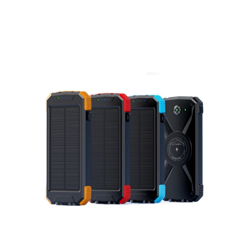 Solar-powered power bank with integrated compass and LED light Stornfield