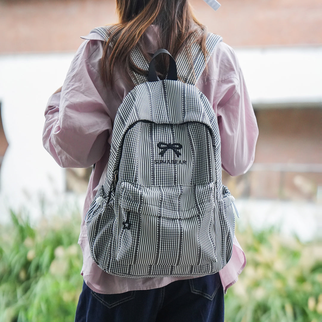 Casual Striped Backpack Stornfield