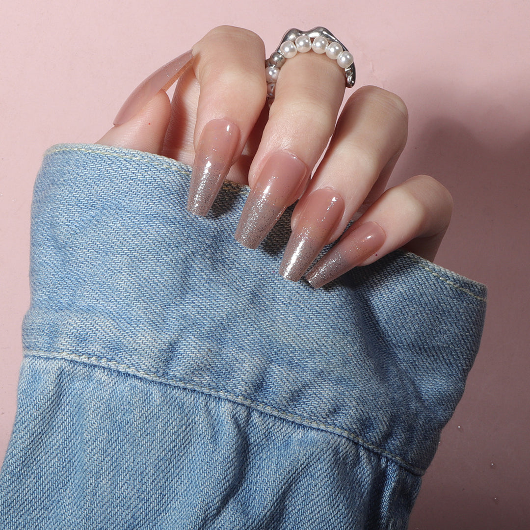 Glamorous Glitter Gradient Stiletto Nails Stornfield