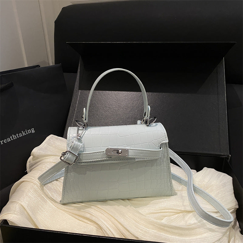 Elegant Crocodile-Embossed Handbag